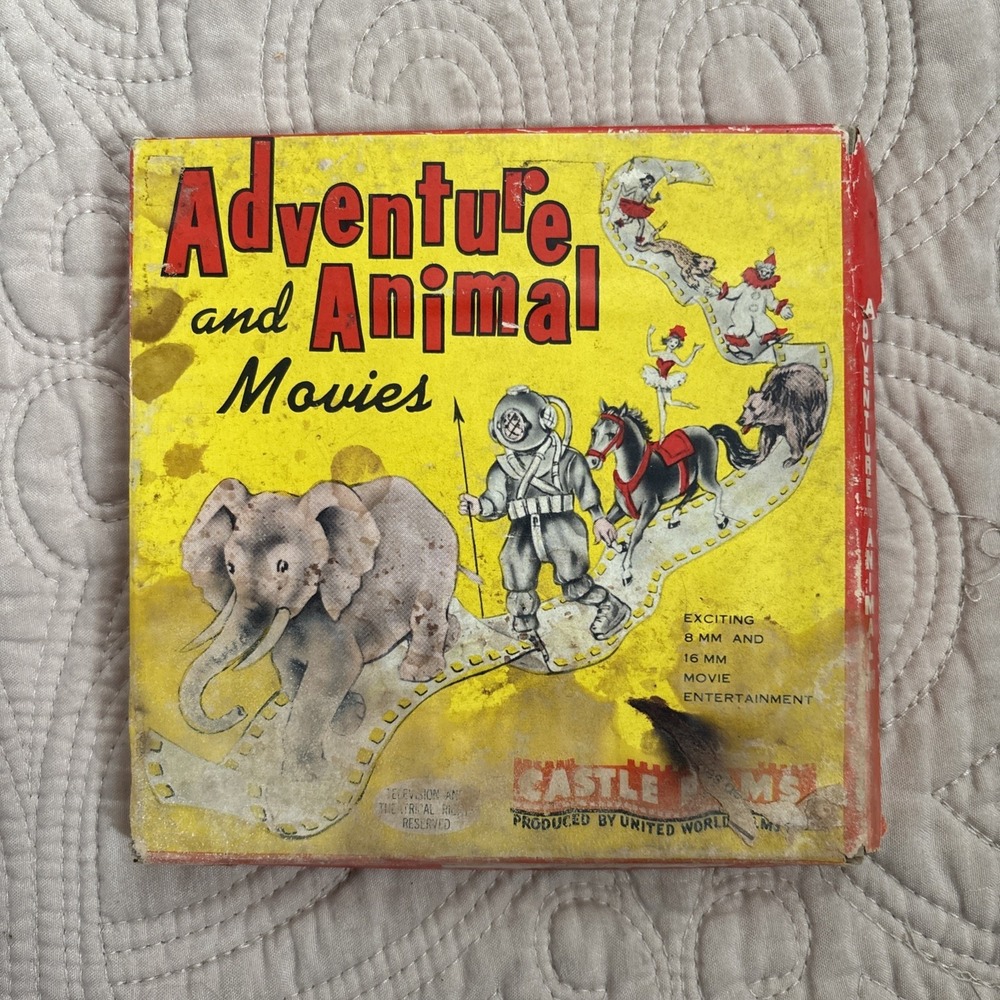 Vintage Castle Films Adventure & Animal Movies 8mm Movie Untested